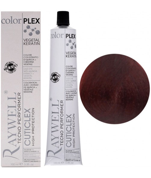 7.60 Raywell Colorplex Hair Colour – Intense Red Copper with Vegetal Keratin