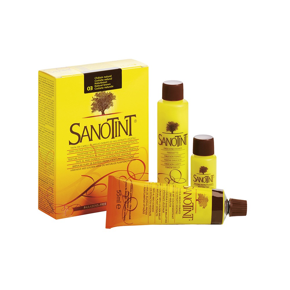 Sanotint 03 Natural Brown hair dye without ammonia