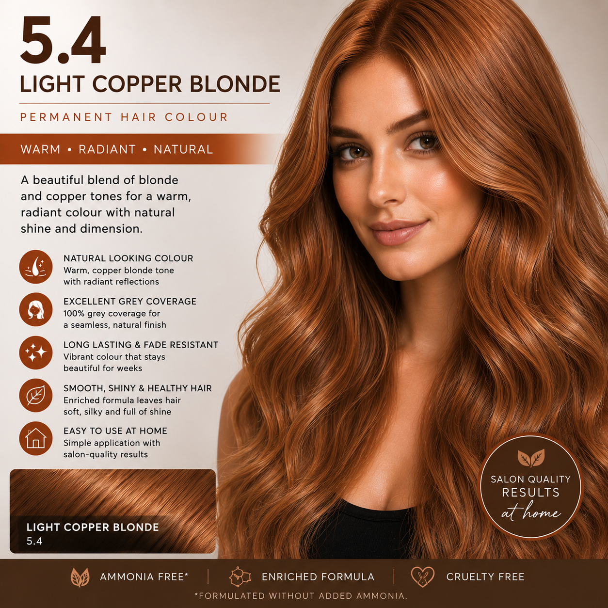 light copper blonde permanent hair dye