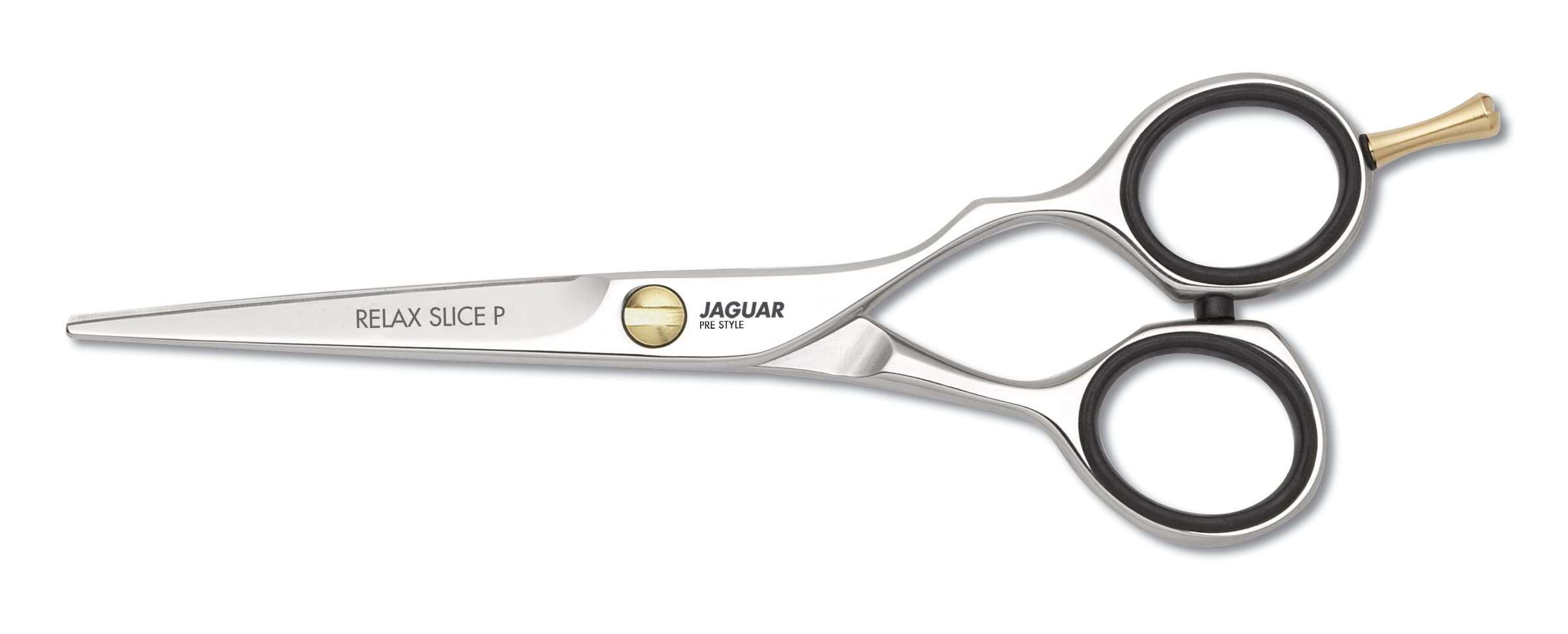 The&nbsp;hairdressing scissors&nbsp;RELAX P SLICE&nbsp;from&nbsp;JAGUAR&nbsp;offer good quality, reliable and favourably priced. These hairdressing scissors feature a&nbsp;polished finish look&nbsp;and are perfect as a basic model for any hairstylist – available in various sizes.