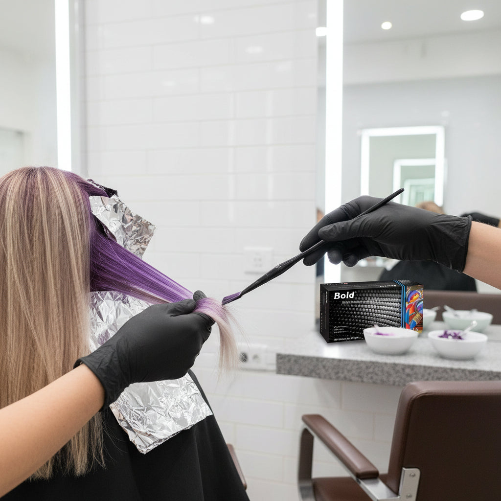 Aurelia Bold Black Nitrile Powder-Free Disposable Gloves from tulipa hair and beauty supplies