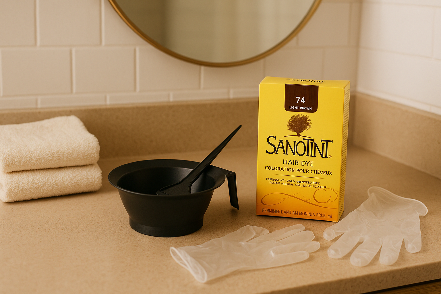 Sanotint 74 Light Brown Hair Dye | PPD-Free