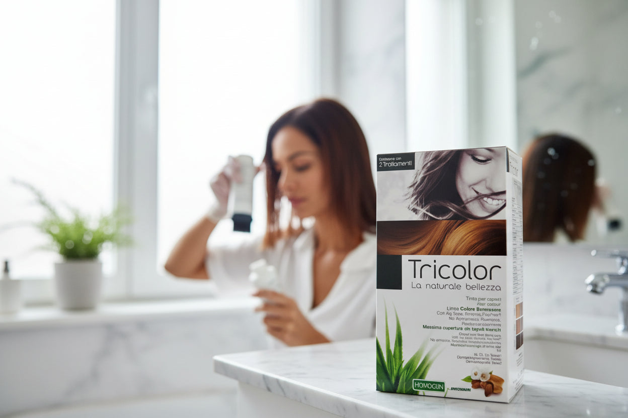 6.07 Tricolor Walnut Hair Color w/o ammonia & PPD - 196ml - Tulipa Hair & Beauty 